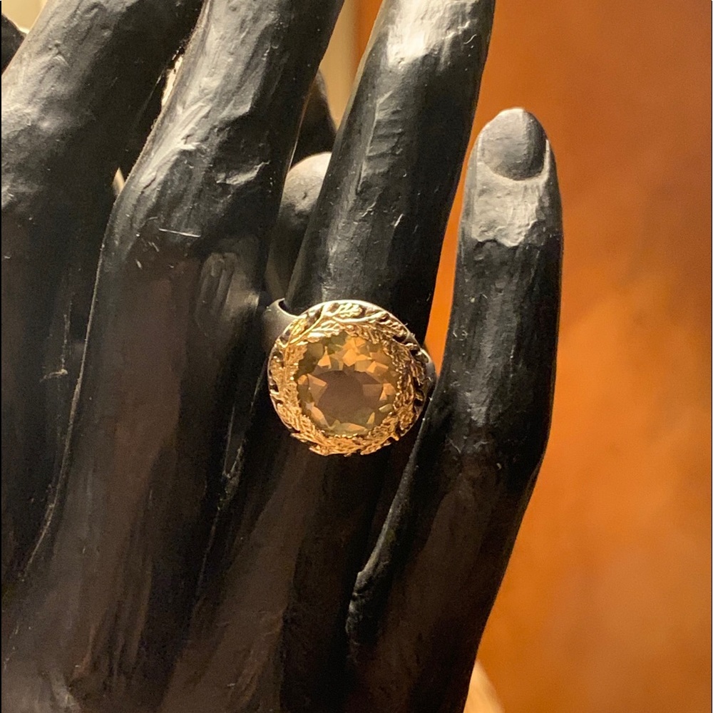 14k & sterling silver citrine cocktail ring